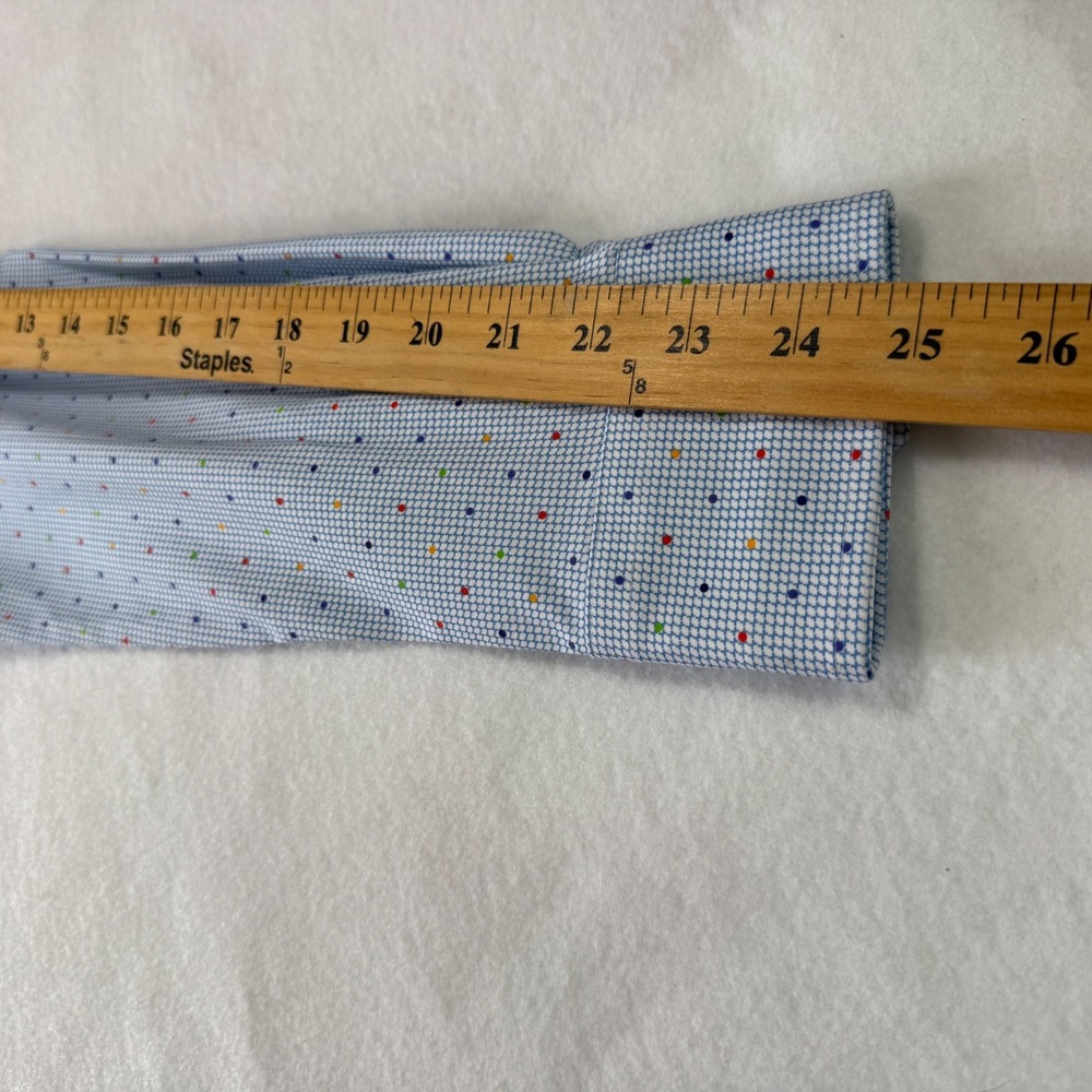 Robert Graham Modern Americana Mens Blue Polka Dot Stretch Shirt Size M Luxury - Picture 6 of 12